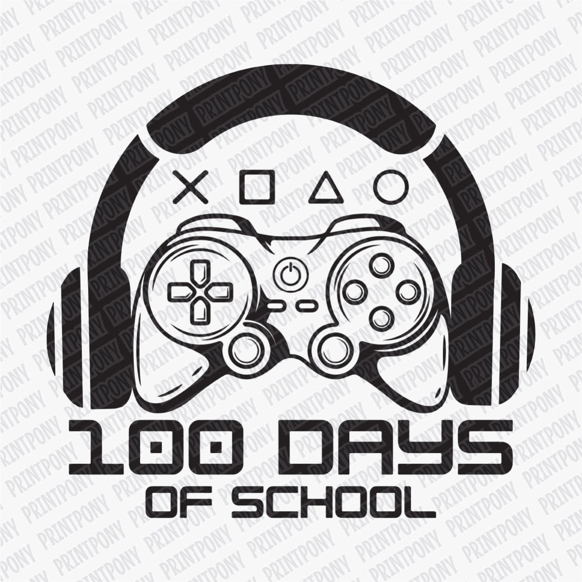100 Days of School Gamer DTF Transfer - Print Pony™