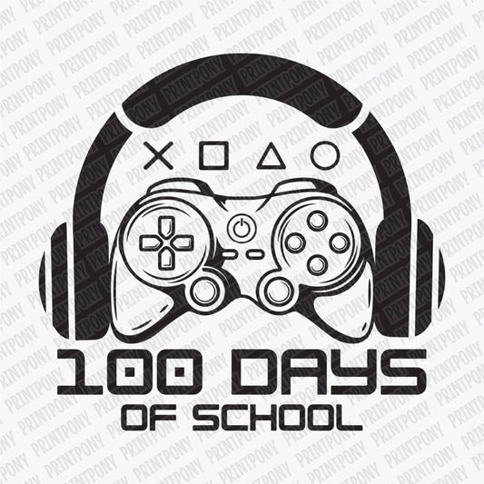 100 Days of School Gamer DTF Transfer - PrintPony