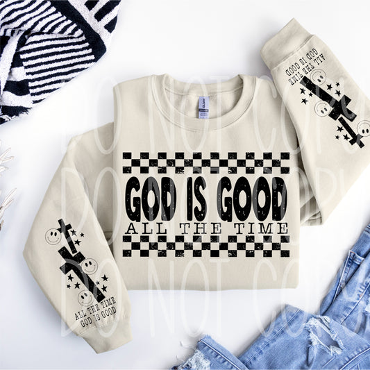 God is Good, All the Time (with sleeves) - DTF Transfer