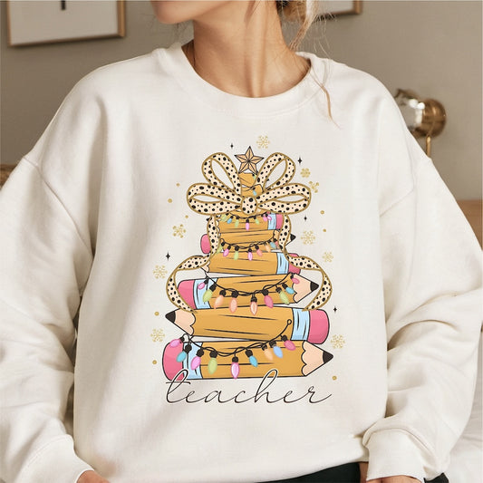 Teacher Coquette Pencil Tree DTF transfer