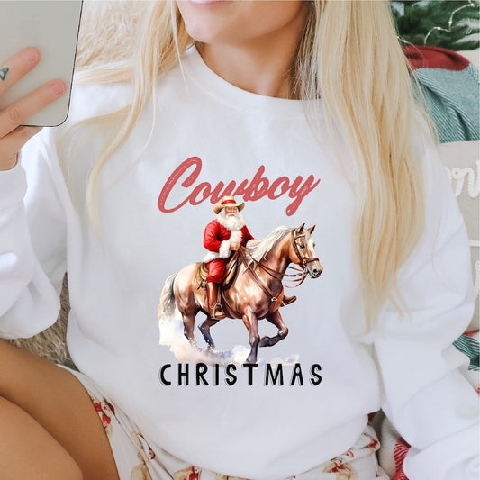 Cowboy Christmas DTF transfer