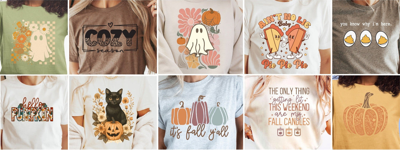 Image shows custom printed t-shirts by PrintPony.