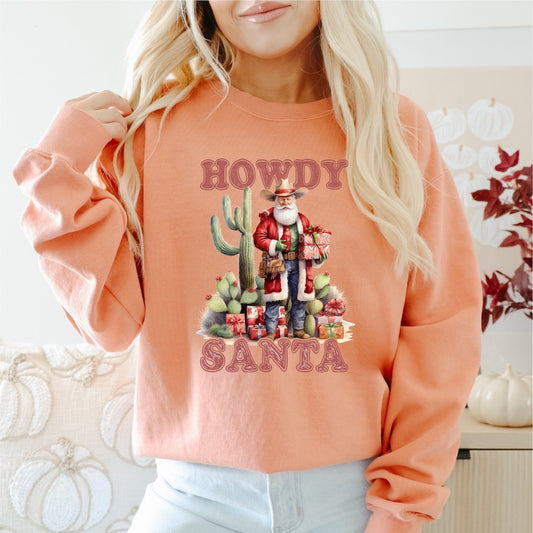 Howdy Santa DTF transfer