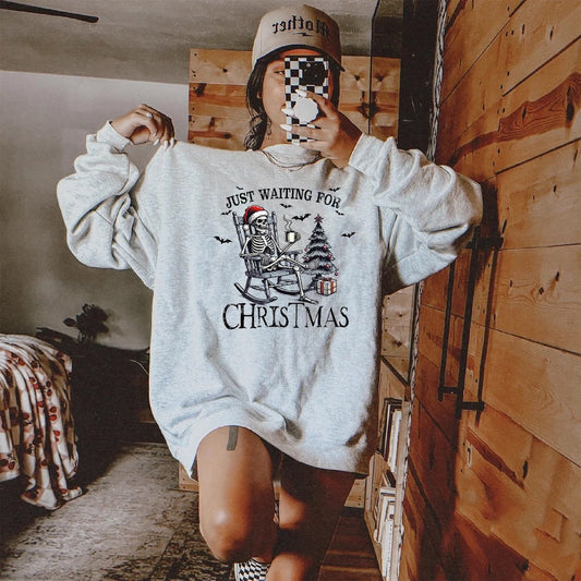 Just Waiting for Christmas (Black) DTF transfer