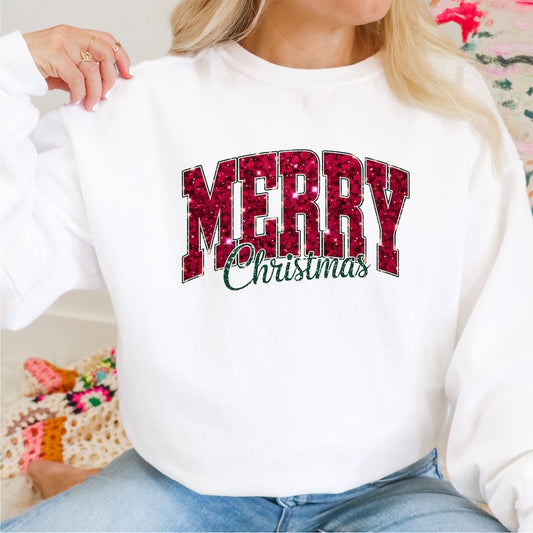 Merry Christmas Sparkly DTF transfer