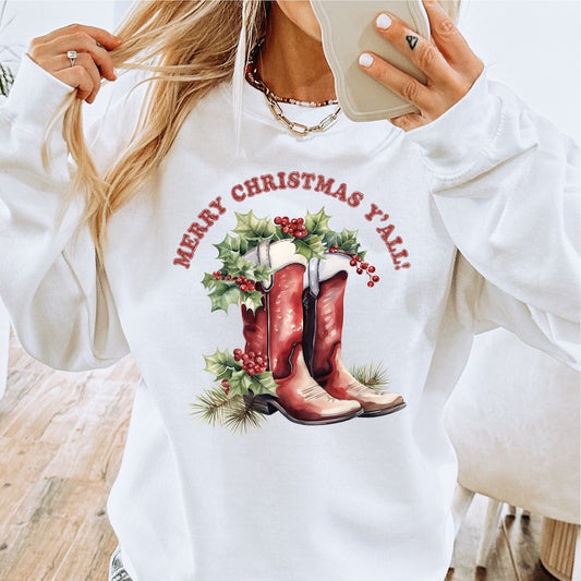 Merry Christmas Y'all DTF transfer