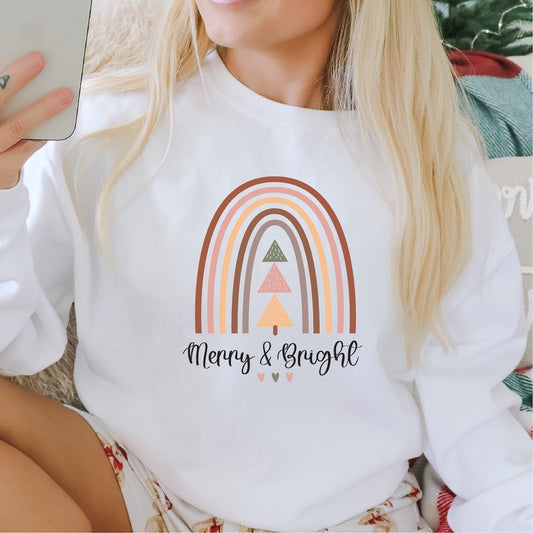 Merry and Bright Boho DTF transfer