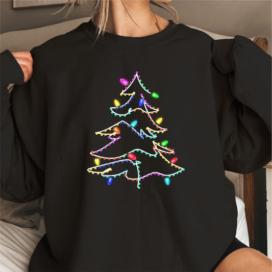 Neon Christmas Tree Lights DTF transfer