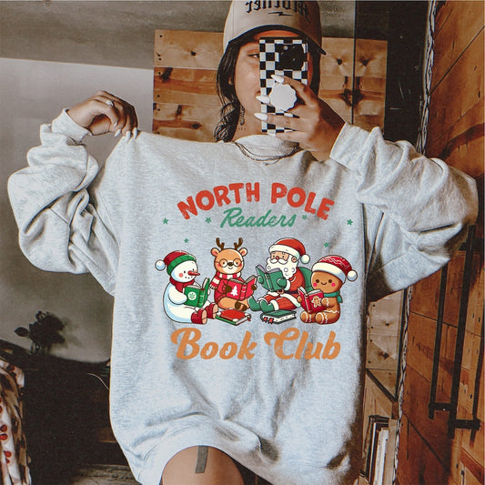 North Pole Book Club DTF transfer