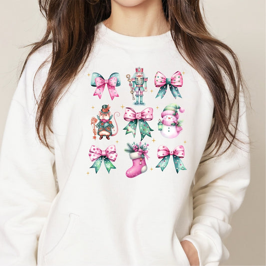 Pink & Green Coquette DTF transfer