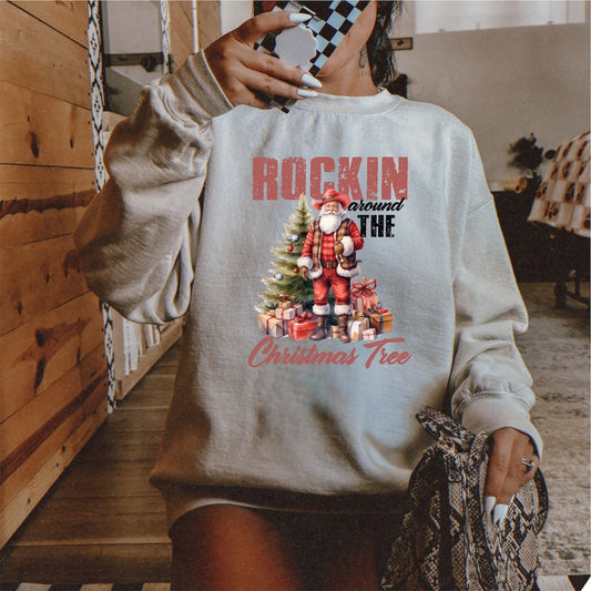 Rocking Around the Christmas Tree DTF transfer