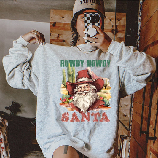 Rowdy, Howdy, Santa DTF transfer