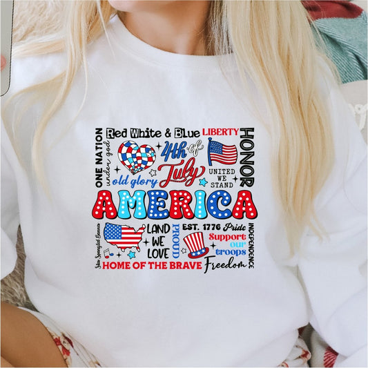 America, Home of the Brave - Patriotic DTF transfer - PrintPony