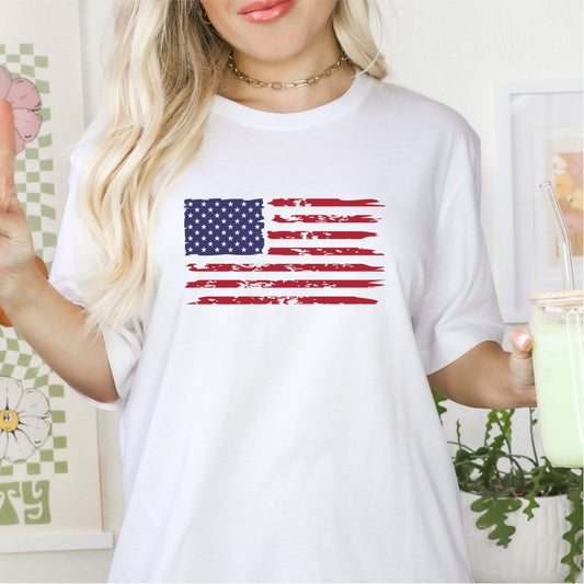 American Flag (Distressed) - DTF transfer - PrintPony