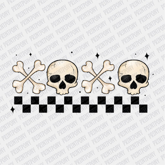 Anti - Valentine Skulls with Cross - bones DTF Transfer - PrintPony