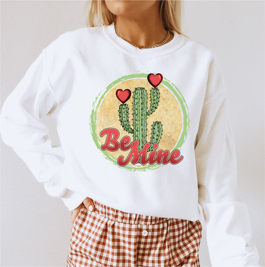 Be Mine Cactus with Hearts DTF Transfer - PrintPony