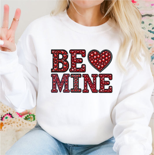Be Mine Faux Rhinestone DTF Transfer - PrintPony