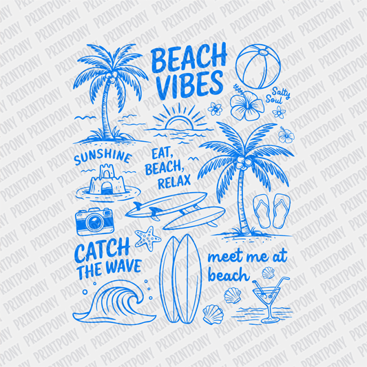 Beach Vibes - DTF transfer - PrintPony