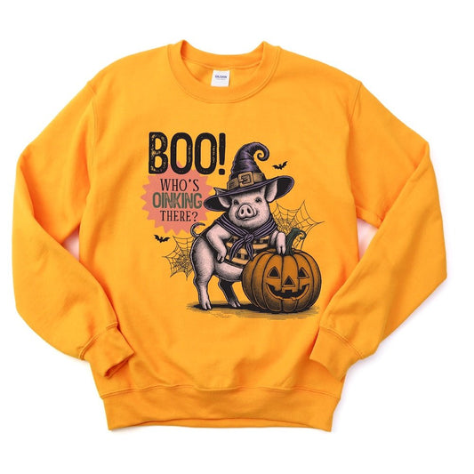 Boo! Who's Oinking There? DTF transfer - PrintPony