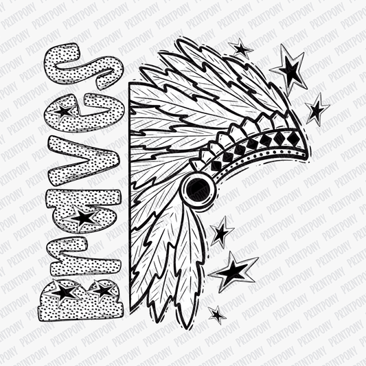 Braves Dotted Mascot DTF Transfer - PrintPony™