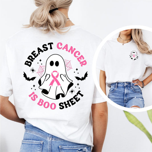 Breast Cancer is Boo Sheet (Front & Back) DTF transfer - PrintPony