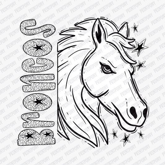 Broncos Dotted Mascot DTF Transfer - PrintPony™