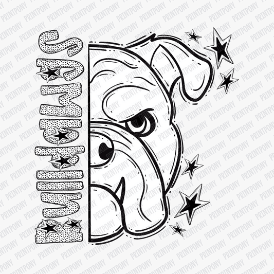 Bulldawgs Dotted Mascot DTF Transfer - PrintPony™