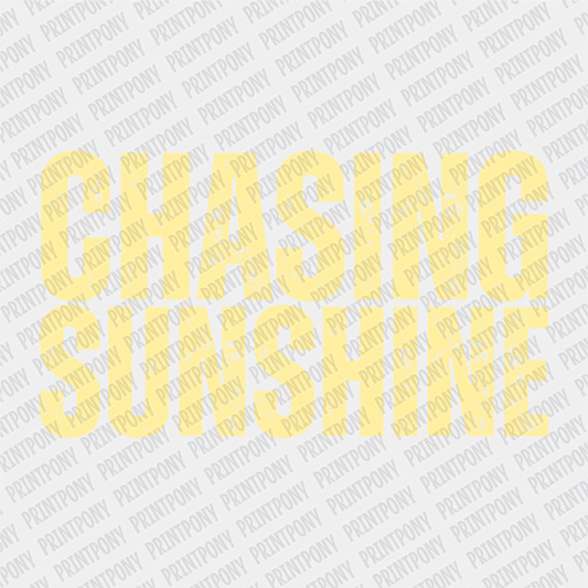Chasing Sunshine Neon Yellow - DTF transfer - PrintPony