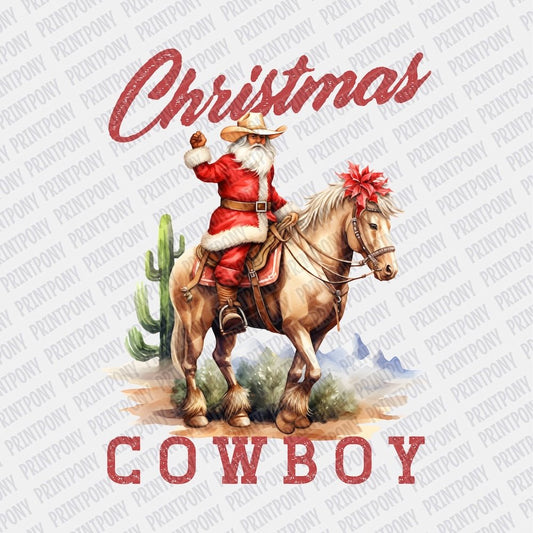 Christmas Cowboy - DTF Transfer - Print Pony‚Ñ¢