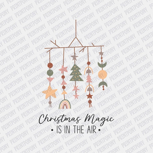 Christmas Magic is in the Air Boho DTF Transfer - PrintPony
