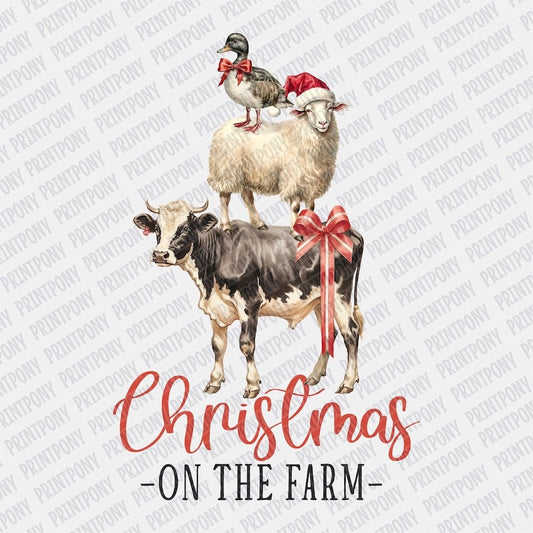 Christmas on the Farm DTF Transfer - Print Pony‚Ñ¢