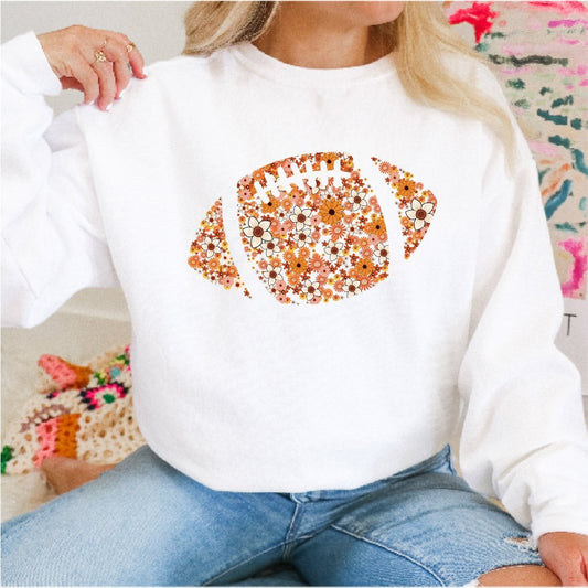 Coquette Autumn Floral Football DTF Transfer - PrintPony™