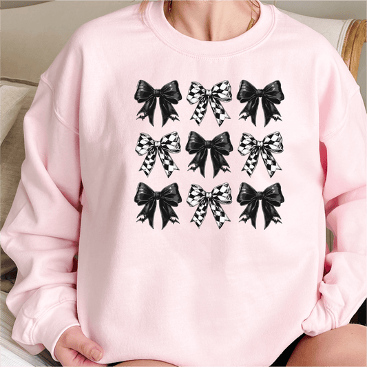 Coquette Black and Plaid Pumpkins and Bows DTF Transfer - PrintPony™