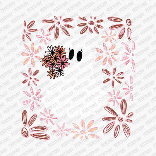 Coquette Floral Pink Ghost - DTF Transfer - PrintPony™