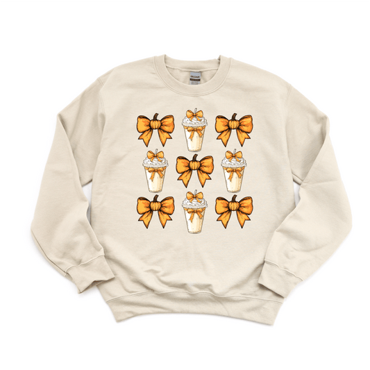 Coquette Orange Bows and Frappuccinos DTF Transfer - PrintPony™