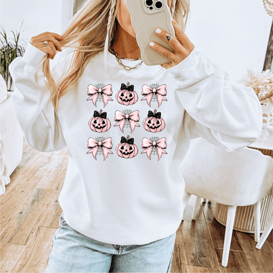 Coquette Pink Bows and Pumpkins DTF Transfer - PrintPony™