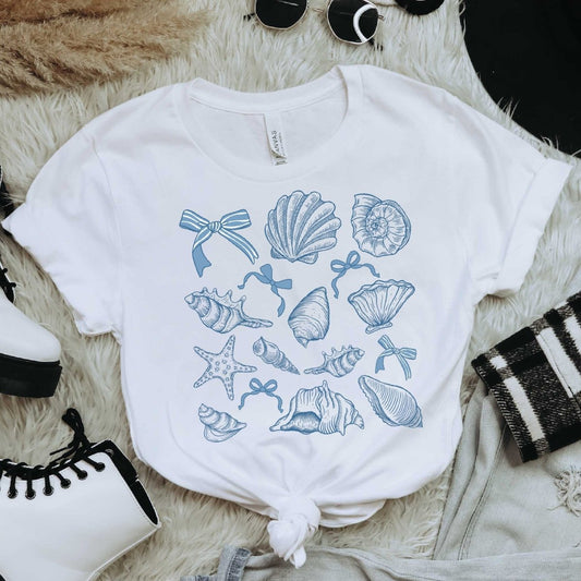 Coquette Sea Shells and Ribbons - DTF transfer - PrintPony