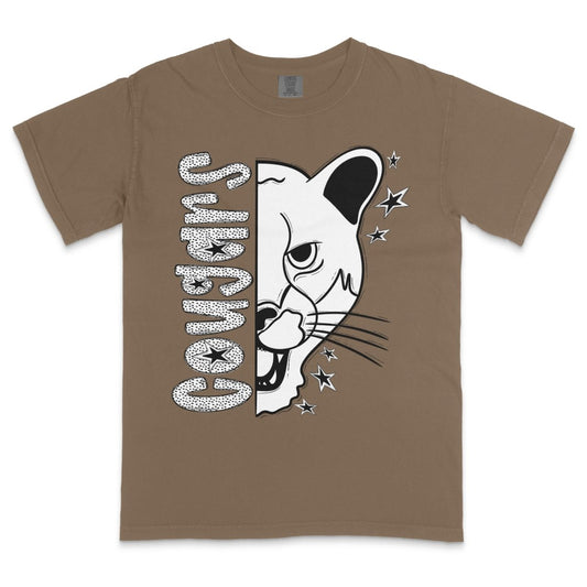 Cougars Mascot Dotted Design DTF Transfer - PrintPony™