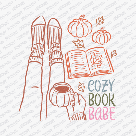 Cozy Book Babe - DTF Transfer - PrintPony™