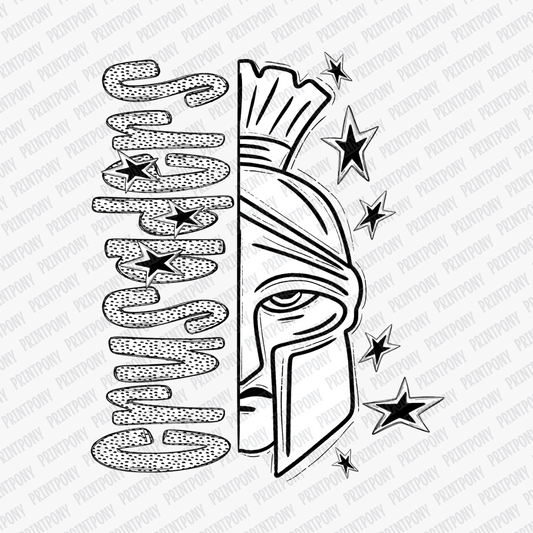 Crusaders Mascot Dotted Design DTF Transfer - PrintPony™