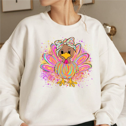 Cute Neon Pink Turkey - DTF Transfer - PrintPony™