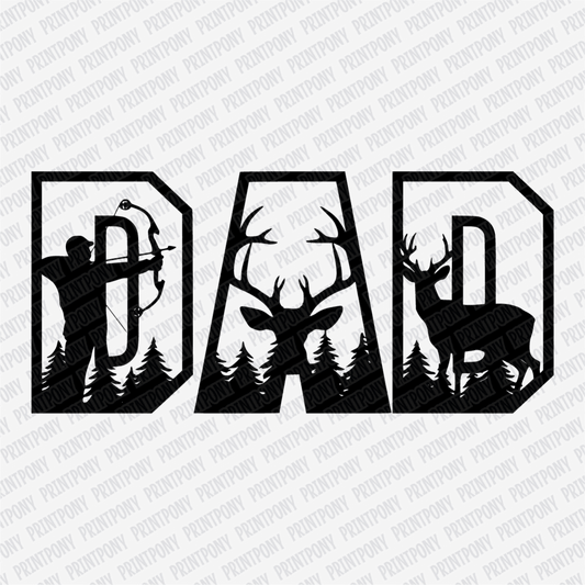 Dad Deer Hunting DTF Transfer - PrintPony®