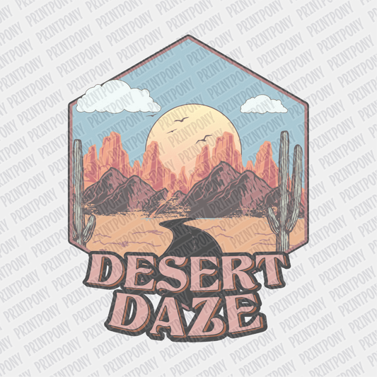 Desert Blaze Western DTF Transfer - PrintPony