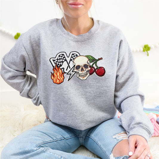 Faux Embroidered Edgy Cluster DTF Transfer