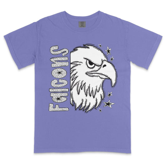 Falcons Mascot Dotted Design DTF Transfer - PrintPony™