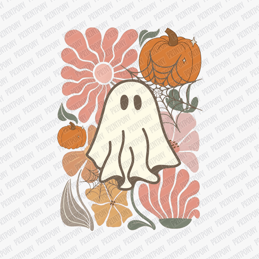 Fall Boho Ghost & Pumkin - DTF Transfer - PrintPony™