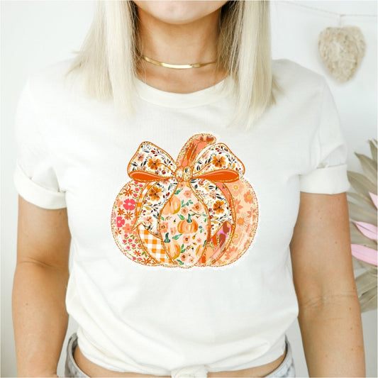 Fall Coquette Pumpkin with Lace - DTF Transfer - PrintPony™