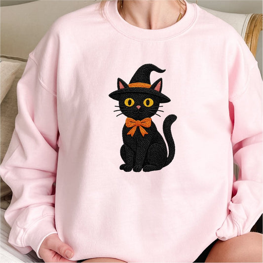 Faux Embroidered Cat Halloween DTF Transfer - PrintPony™
