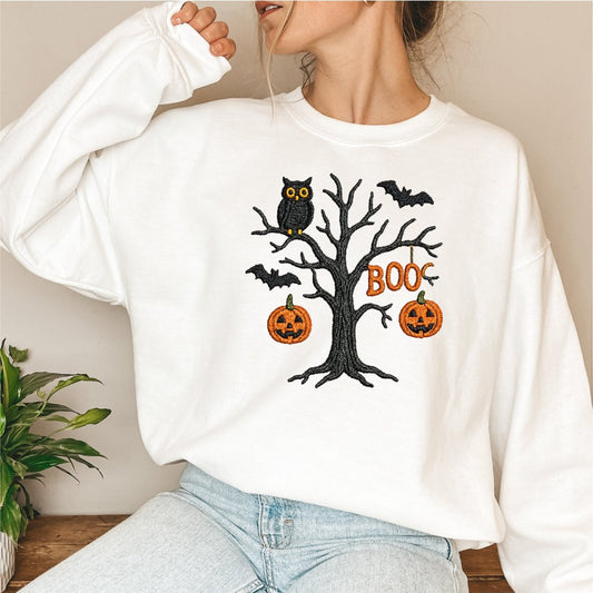 Faux Embroidered Halloween Tree DTF Transfer - PrintPony™