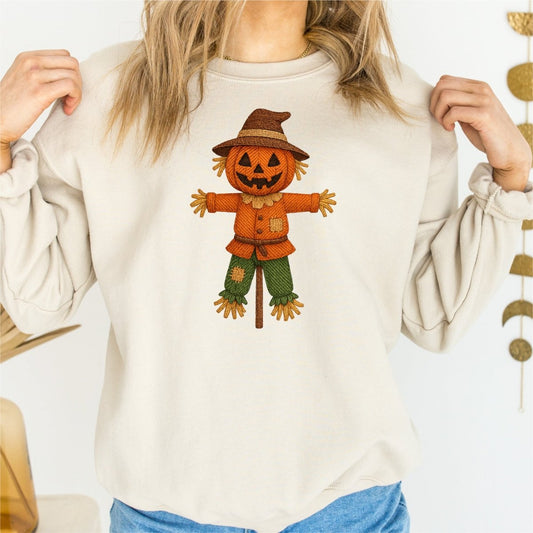 Faux Embroidered Scarecrow Halloween DTF Transfer - PrintPony™